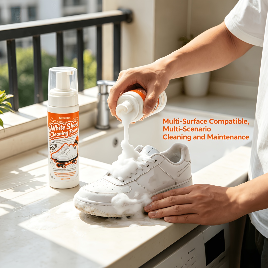 Sneaker Care Cleaner - Portable No Rinse White Shoe Cleaner