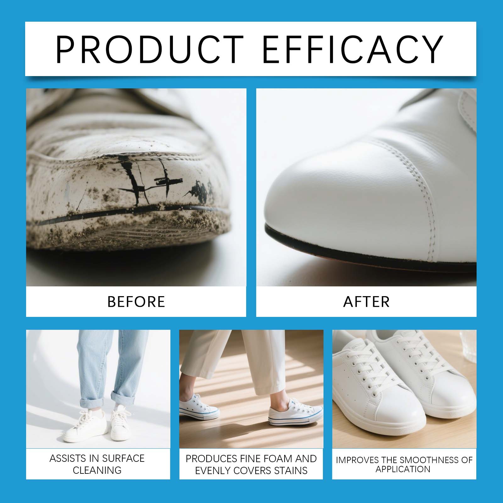 White Shoe Cleaner Cream Sneak - Sneaker Care Cleaner ulasan dan harga